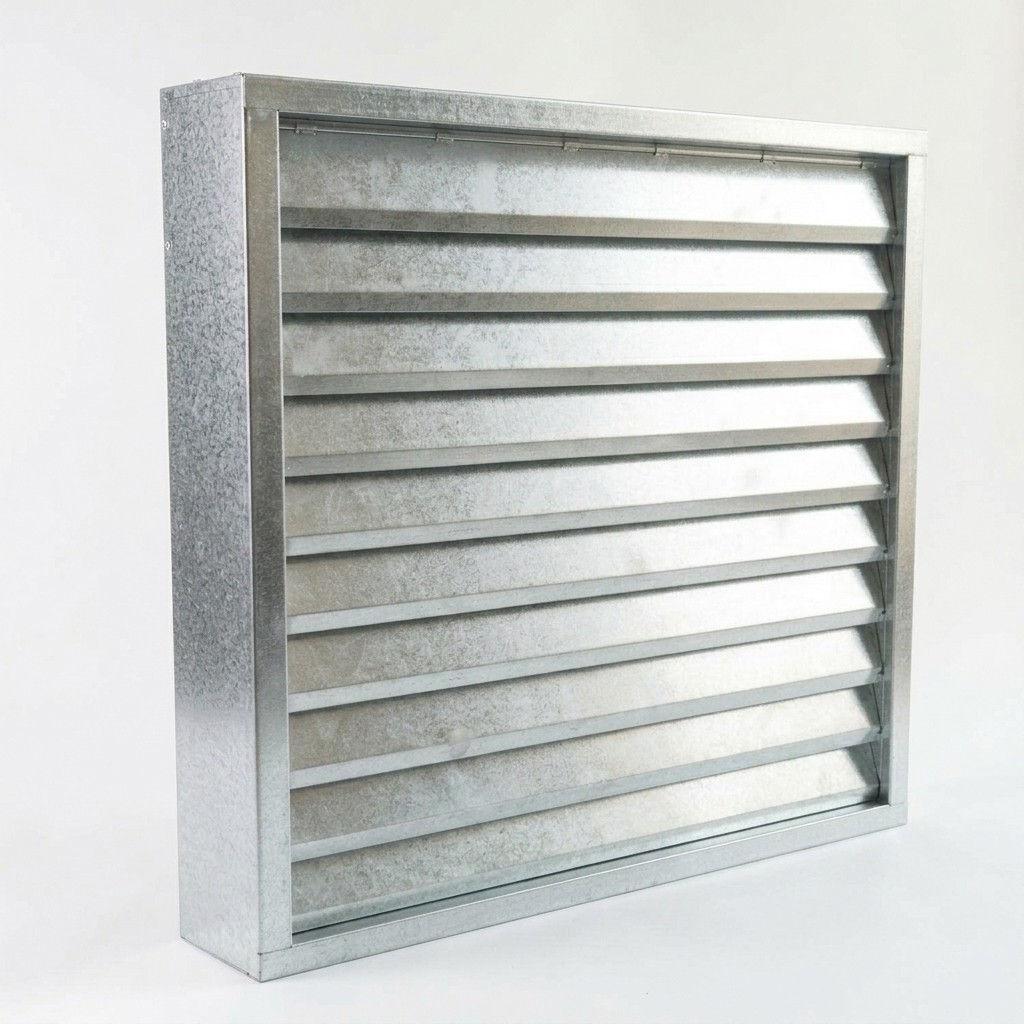 Industrial Gravity Louvre Shutter 500mm (External Wall Mount)