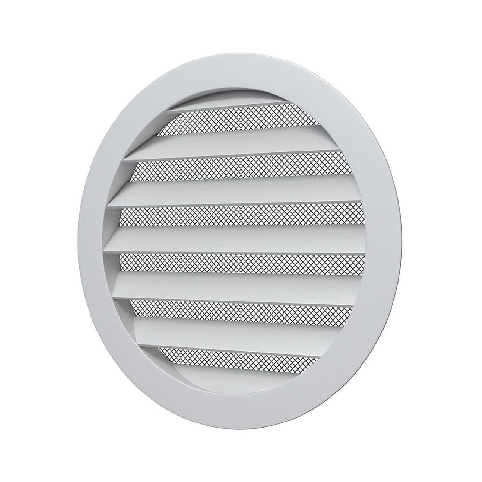 Thumbnail: Solid Aluminium Ventilation Grille Ø150 mm with Stainless Steel Insect Screen