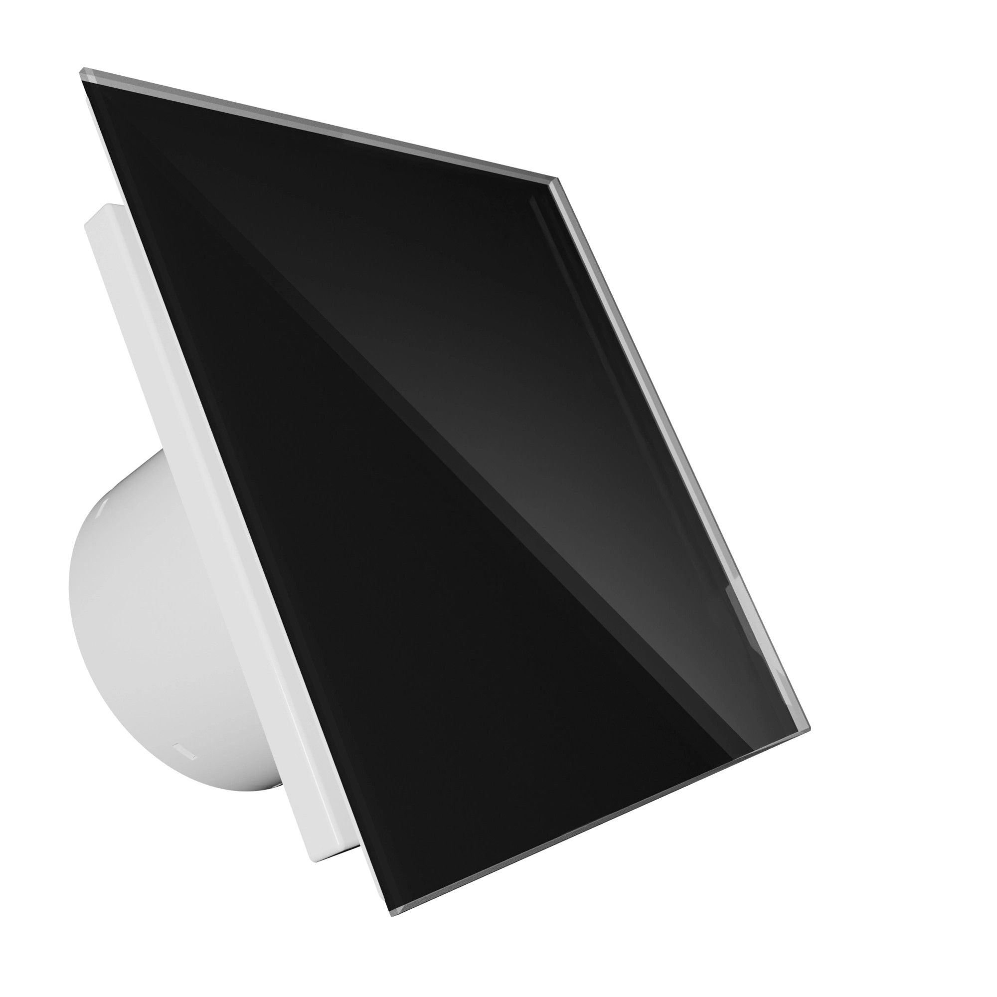 EON 125mm Lacobel Black Glass Cover Extractor Fan with Long-Life Ball Bearings