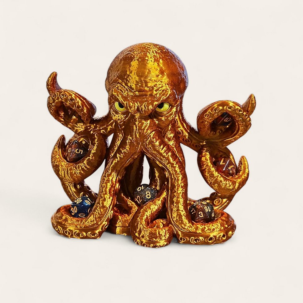 Tentacritical octopus dice holder with included dice set