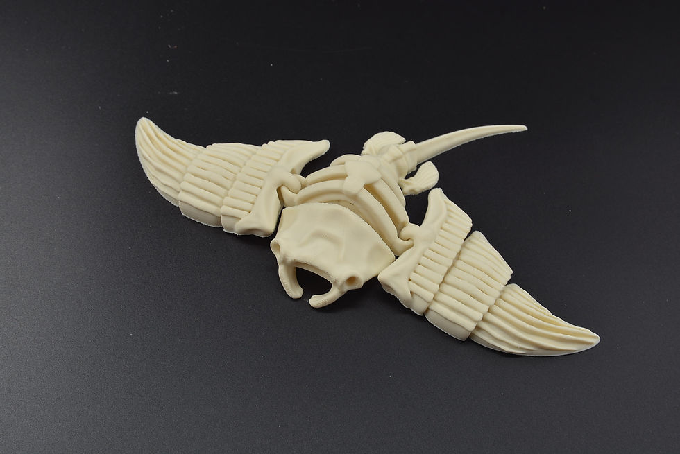 3D printed skeleton manta flexi