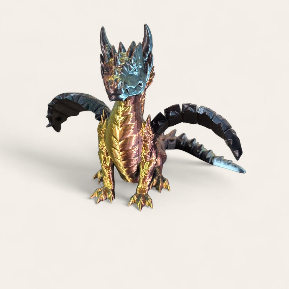 Blaze Wing articulated dragon 3D print with moving wings