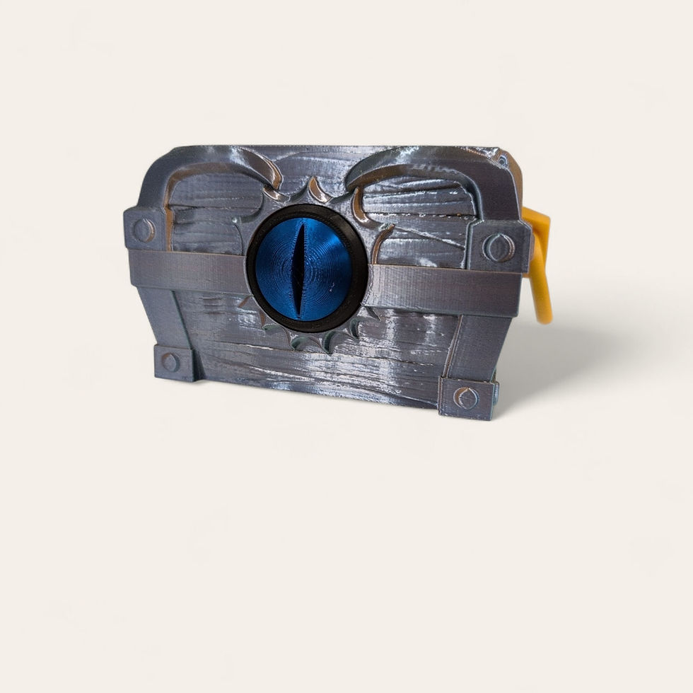 3D printed Eyekeep Chest with eye emblem