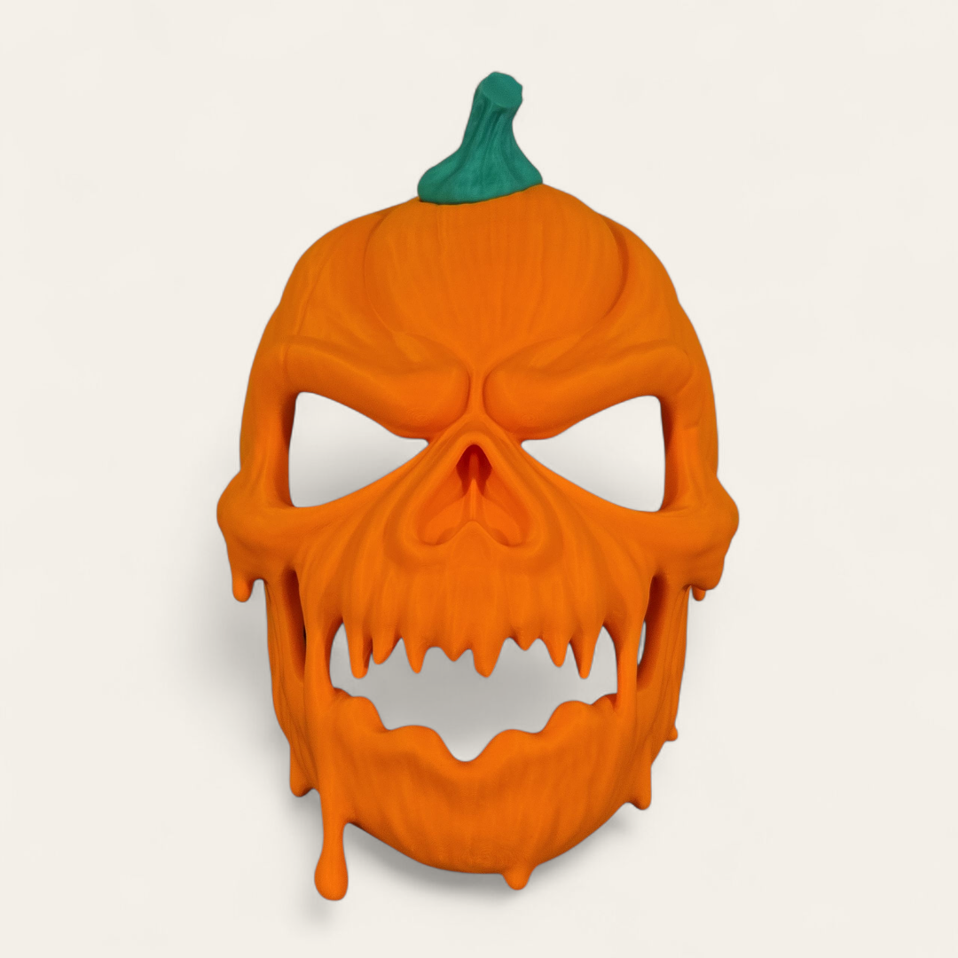 3D printed carved mask with eerie detailing