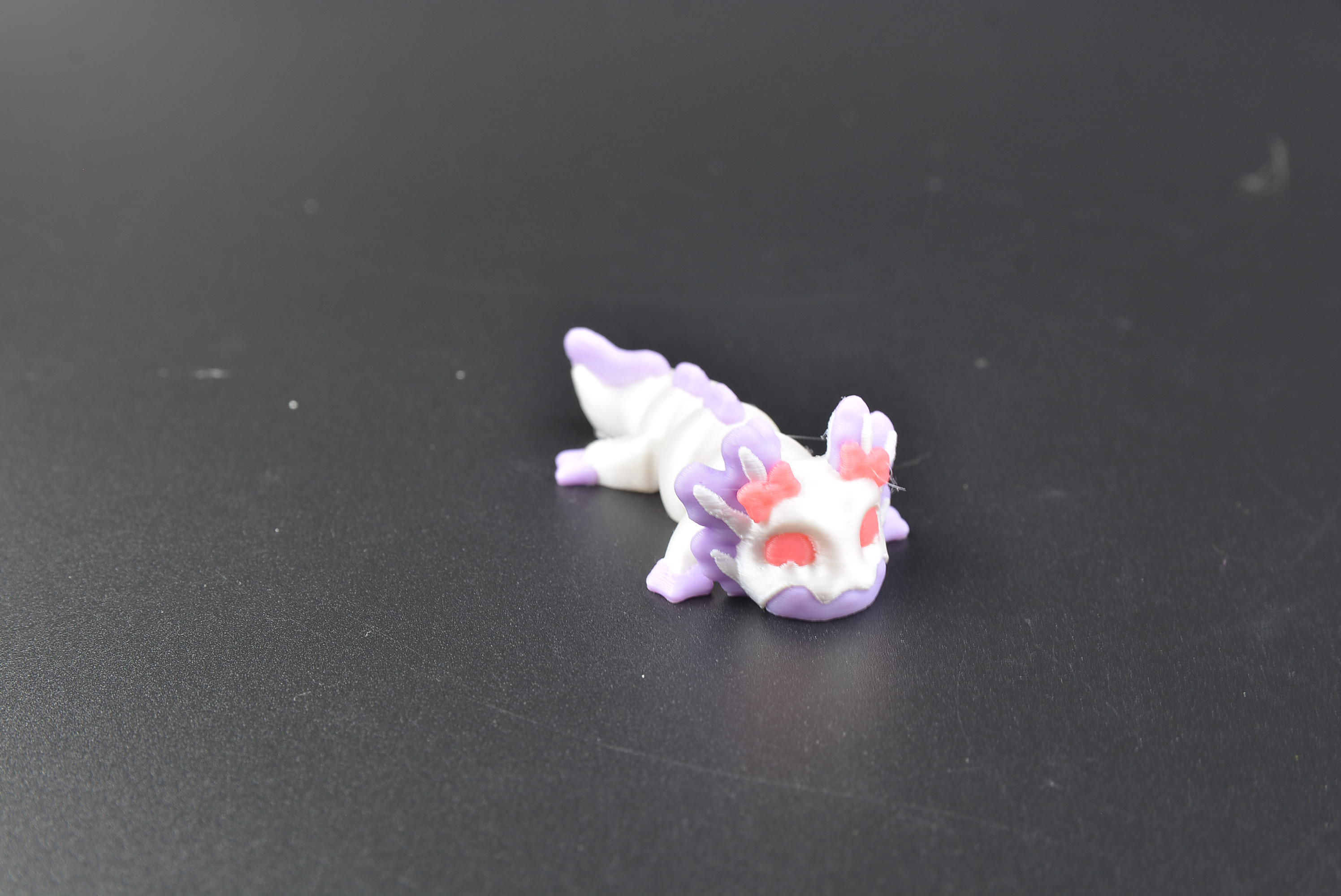 Mini Axolotl with Bows 2.25 inch flexi
