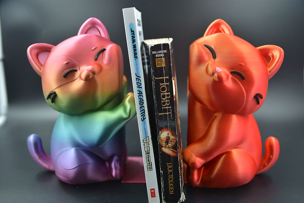 Cozy cat bookend set two cats