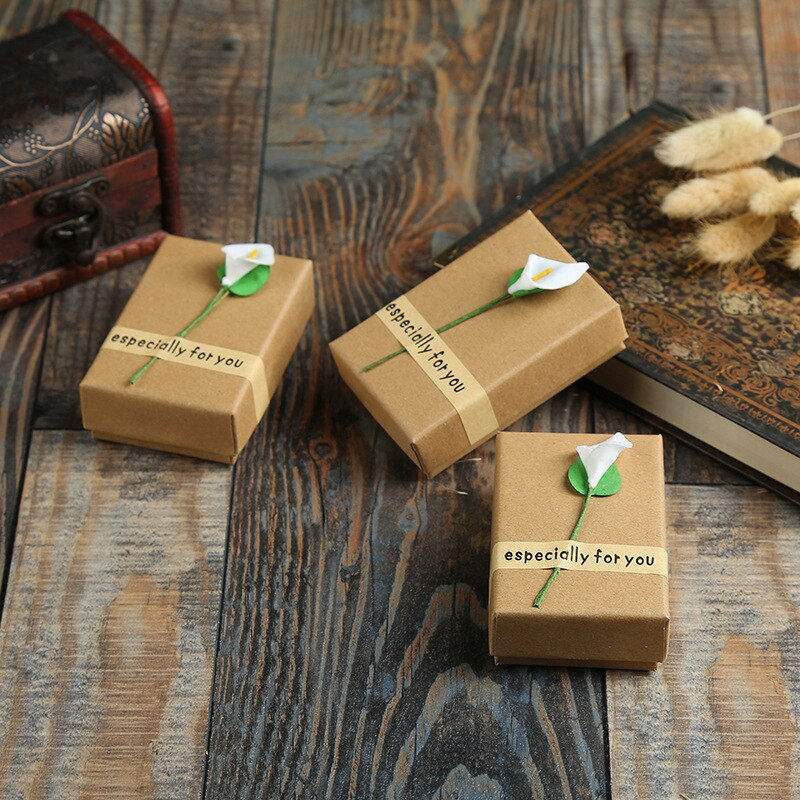 Thumbnail: Creative Retro Jewelry Box Kraft Gift Cardboard Boxes