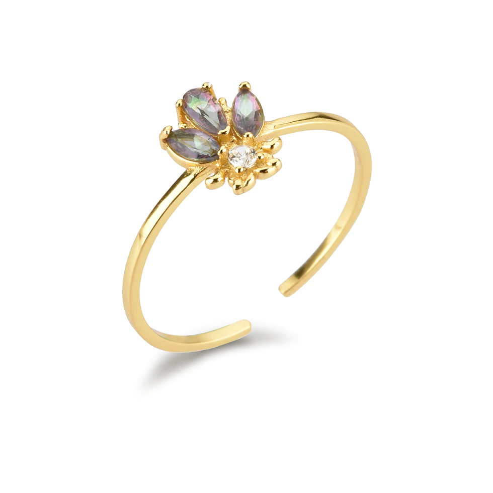 Thumbnail: 925 Sterling Silver Bees Adjustable Rings