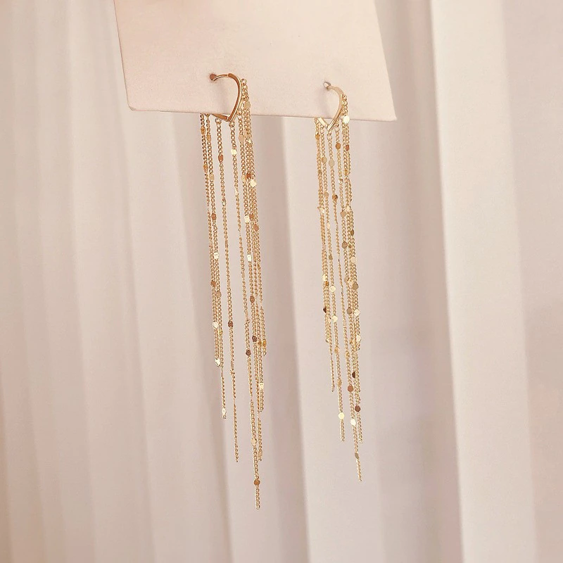 Miniatura: Gold Tassel Drop Earrings