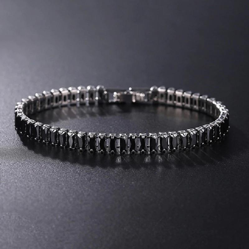 Miniatura: 4mm Cubic Zirconia Bracelet Iced Out Chain Gold/Silver Color