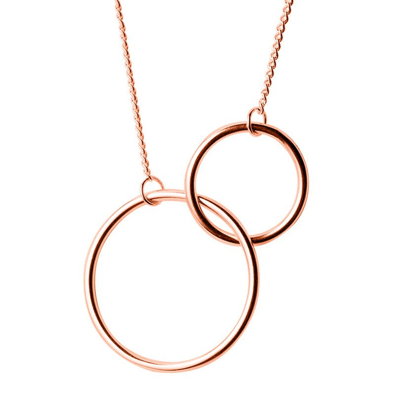 Thumbnail: 925 Sterling Silver Hollow Round Pendant Short Clavicle Necklace