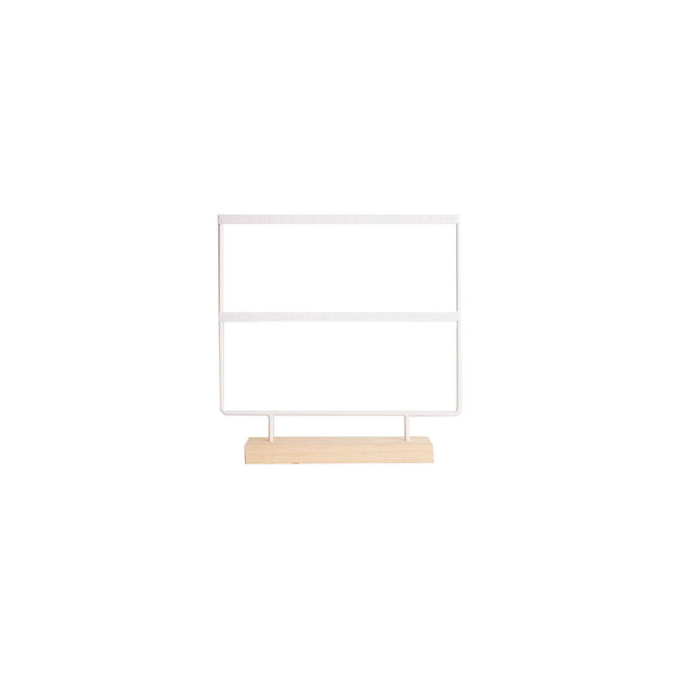 Thumbnail: 24 Pairs 44 Holes Jewelry Holder Rack 2 Layers Display Stand