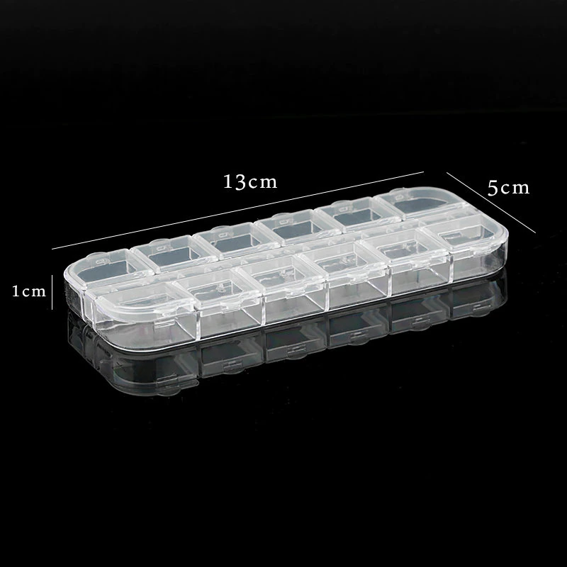 Miniatura: Plastic Transparent Rectangle container Jewelry Adjustable Storage container