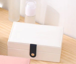 Thumbnail: Portable Travel Leather Universal Jewelry Organizer Display Case Boxes