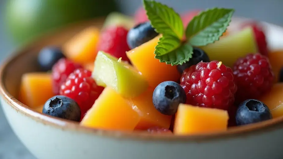 A bowl of mixed fruit salad