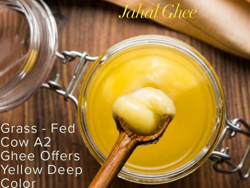 Grass-fed(Free Gazing)Cow Ghee Offers Deep Yellow Color