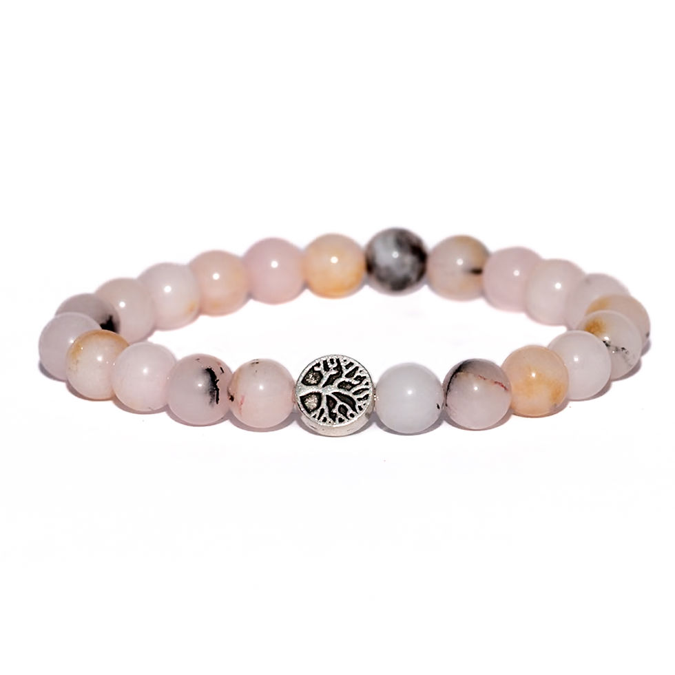 Handmade Pink Opal crystal bracelet for anxiety relief