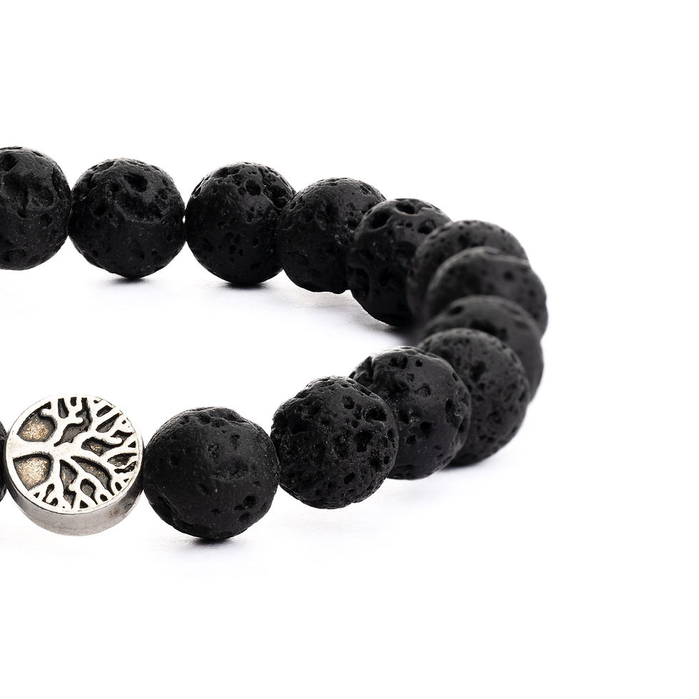 Grounding Lava Shield crystal bracelet for protection and strength