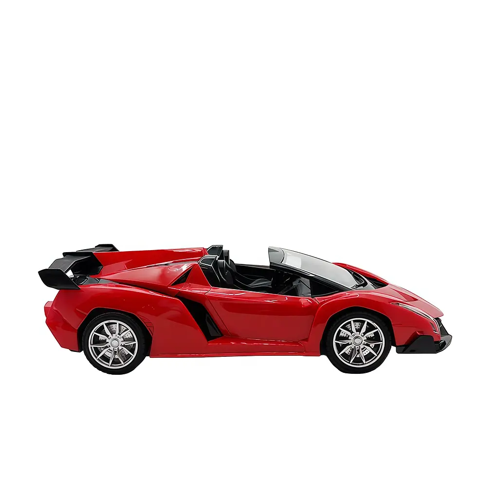Thumbnail: Voiture télécommandée enfant rouge style racing avec télécommande, jouet interactif facile à utiliser sans piles incluses