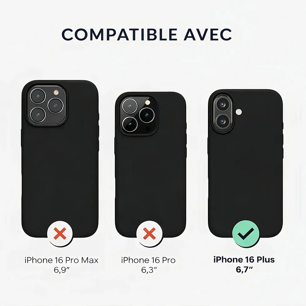 coque iPhone 16 Plus compatible 6,7 pouces