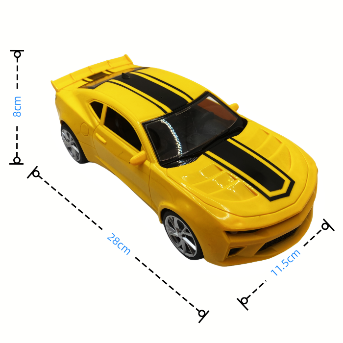 Miniature : Voiture Télécommandée Enfant Jaune – 28 cm – Modèle Sport