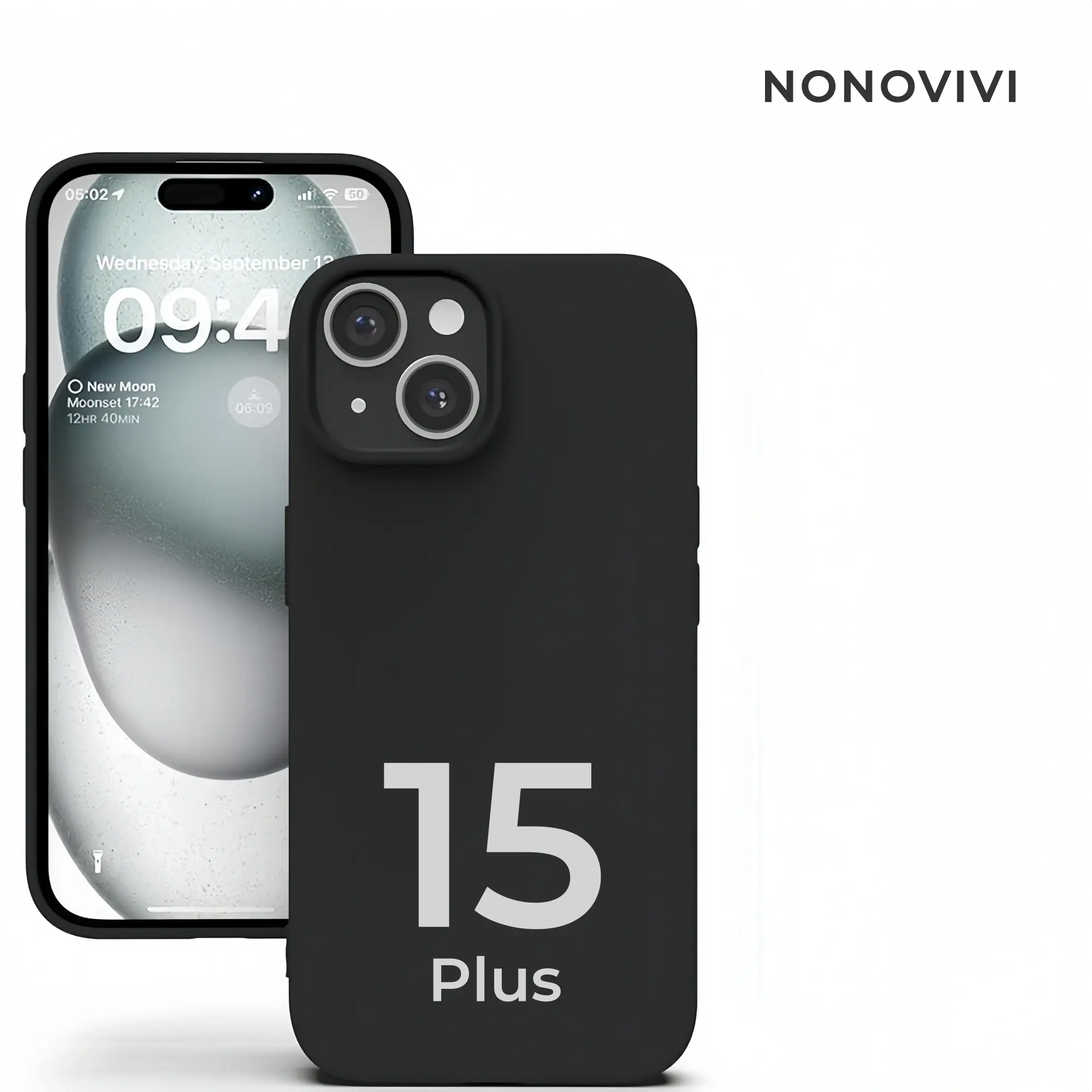 coque noir pour iphone 15 plus