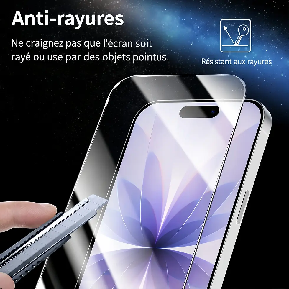 Thumbnail: verre trempé iPhone 15 anti-rayures résistant