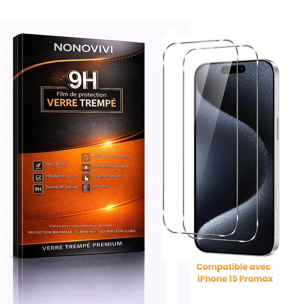 Film verre trempe pour iphone 15 promax NONOVIVI