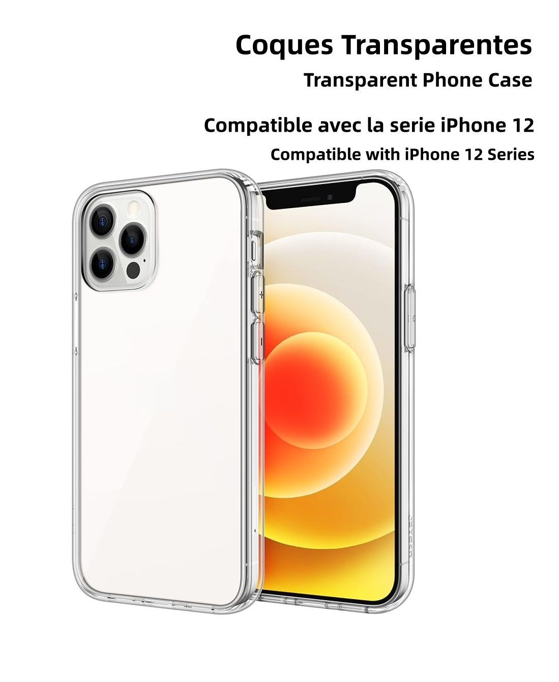 Transparent iPhone 12 Series Case – Slim PC & TPU Protective Case, Shockproof