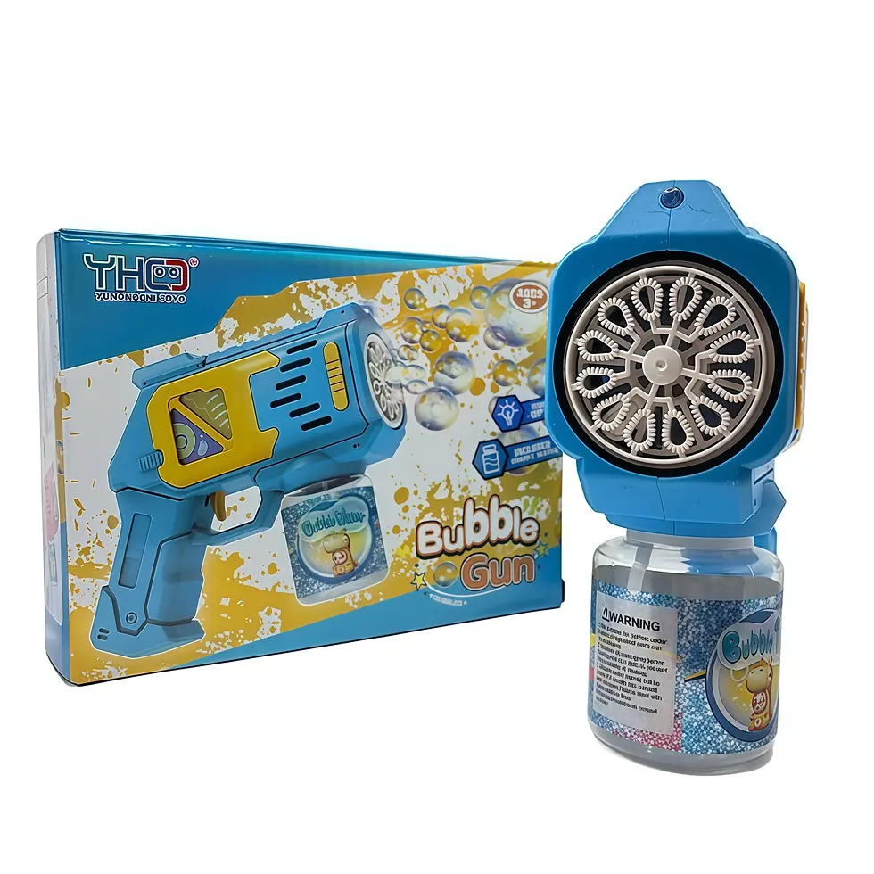 Thumbnail: Pistolet à bulles électrique pour enfants avec production automatique de bulles, jouet ludique pour extérieur et fêtes, facil