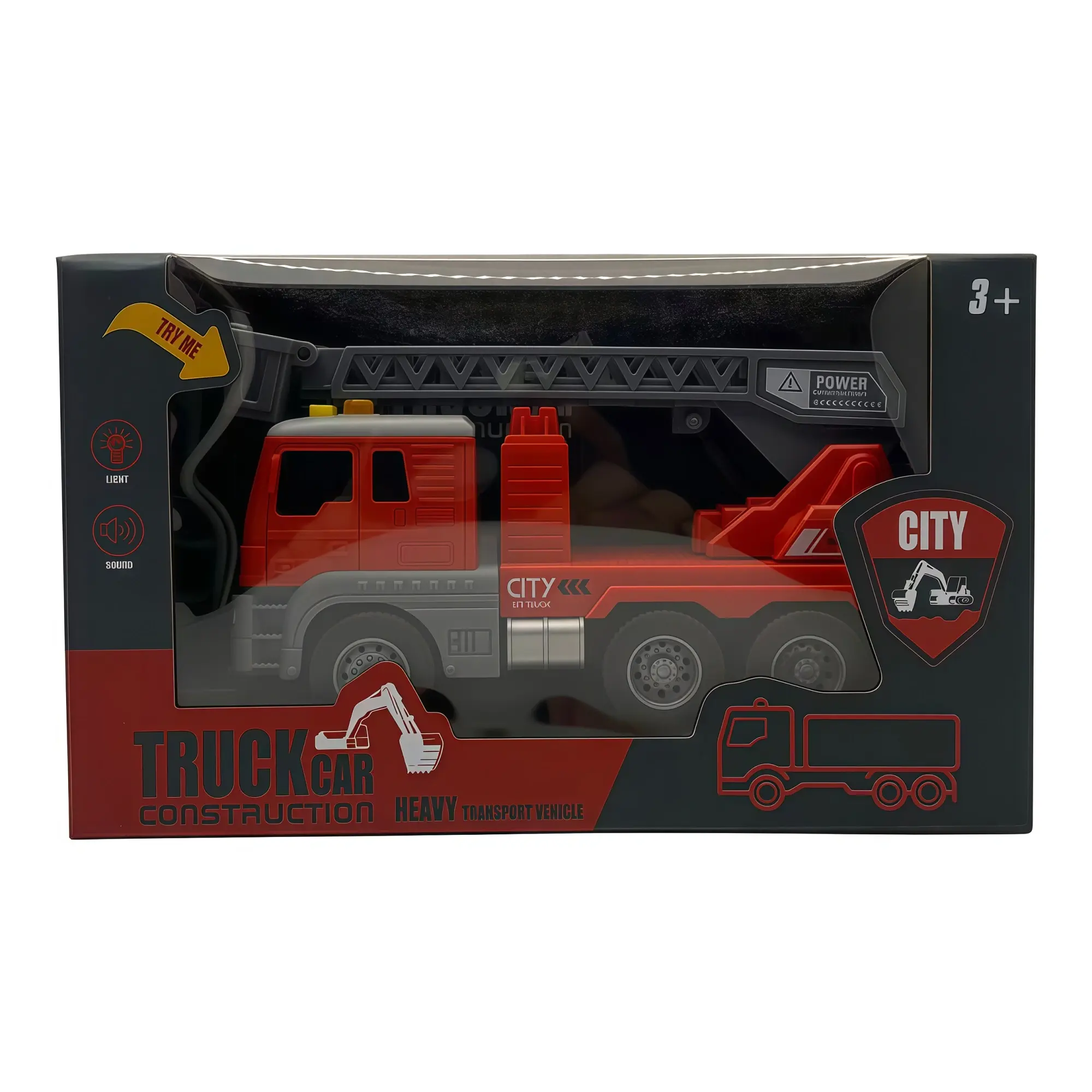 Camion de pompier jouet avec échelle mobile sons et mouvement automatique pour enfants