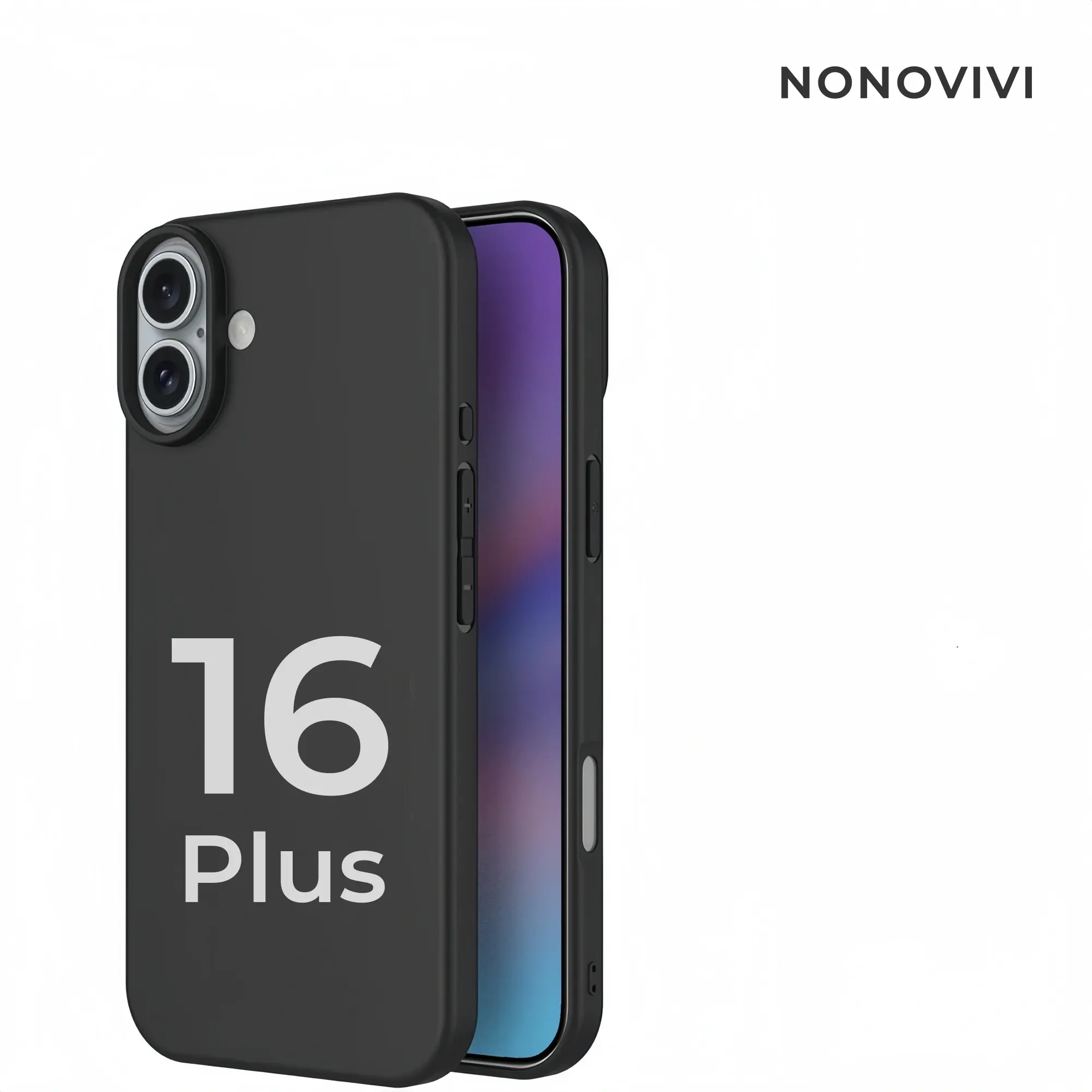 coque noir silicone iphone 16 plus