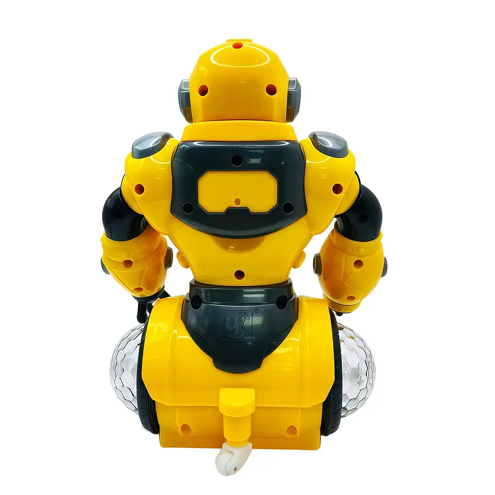 Thumbnail: Robot jouet lumineux et sonore avec LED et rotation 360°, robot enfant fonctionne avec piles AA