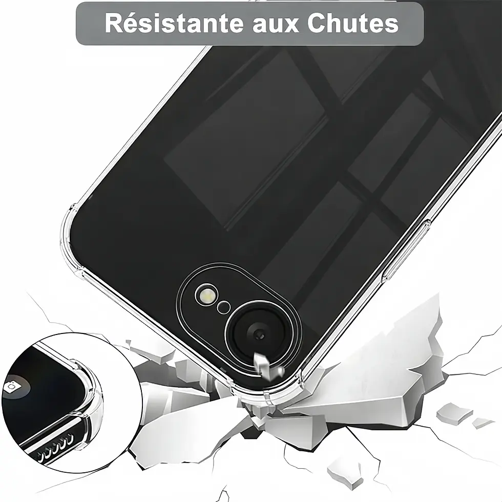 Thumbnail: coque iPhone 16e résistance aux chocs protection contre les chutes bords renforcés