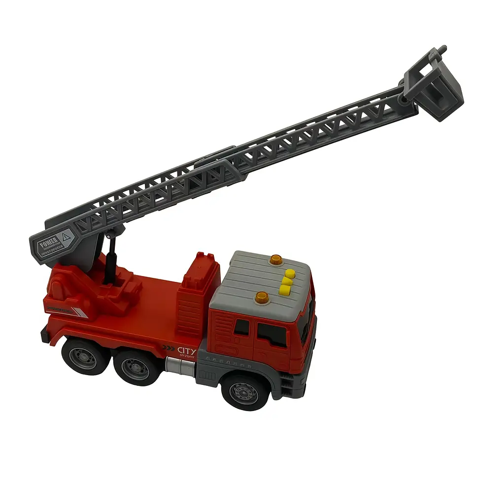 Thumbnail: Camion de pompier jouet avec échelle mobile sons et mouvement automatique pour enfants