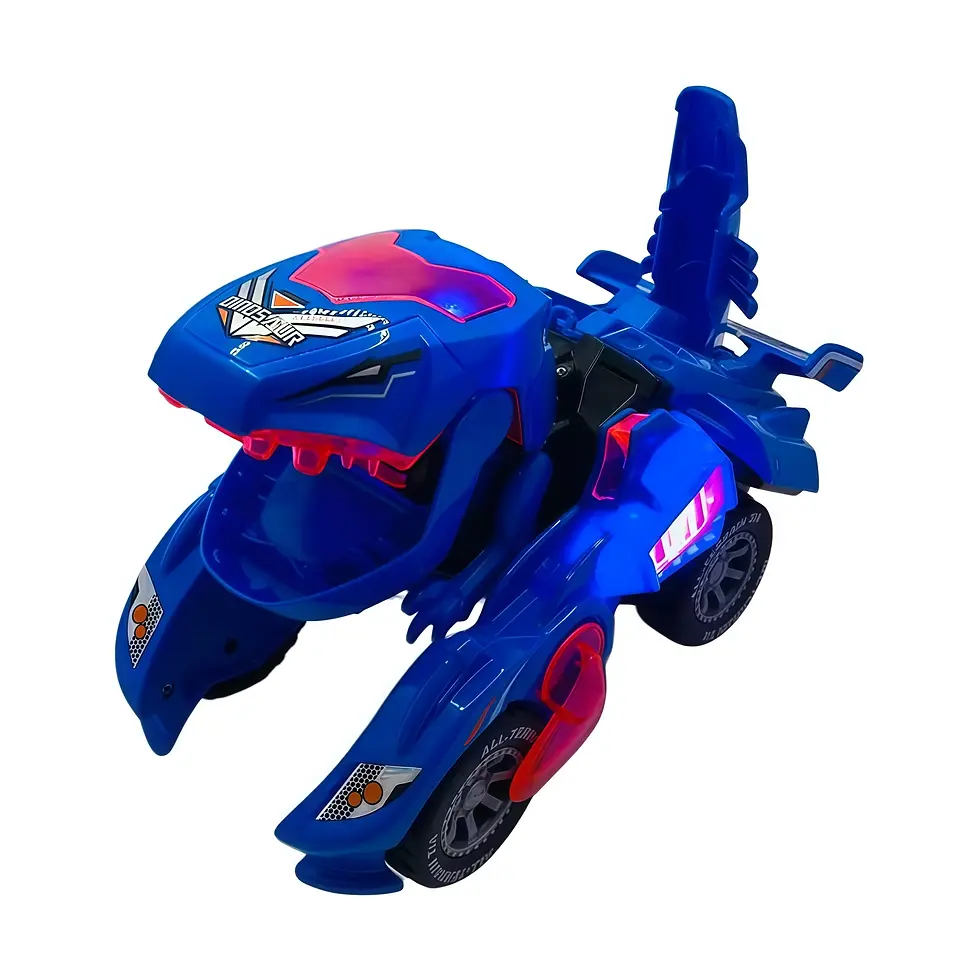 Thumbnail: Voiture dinosaure transformable électrique avec lumières et sons pour enfants