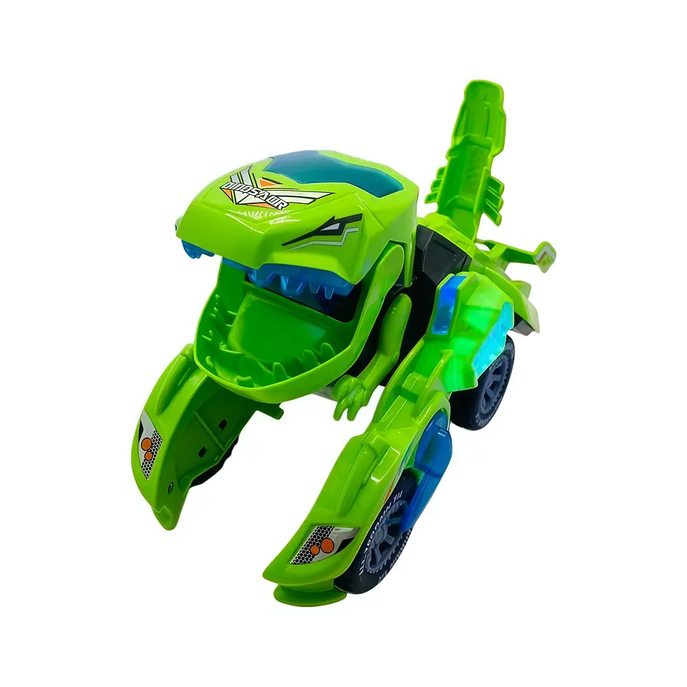 Thumbnail: Voiture dinosaure transformable électrique avec lumières et sons pour enfants