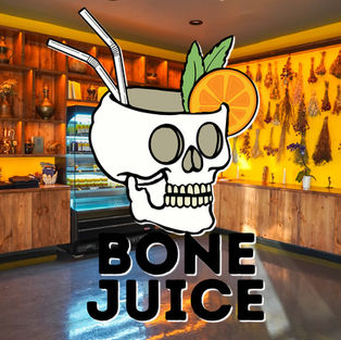 the Bone Juice logo showing over the Burbank Location Storefront