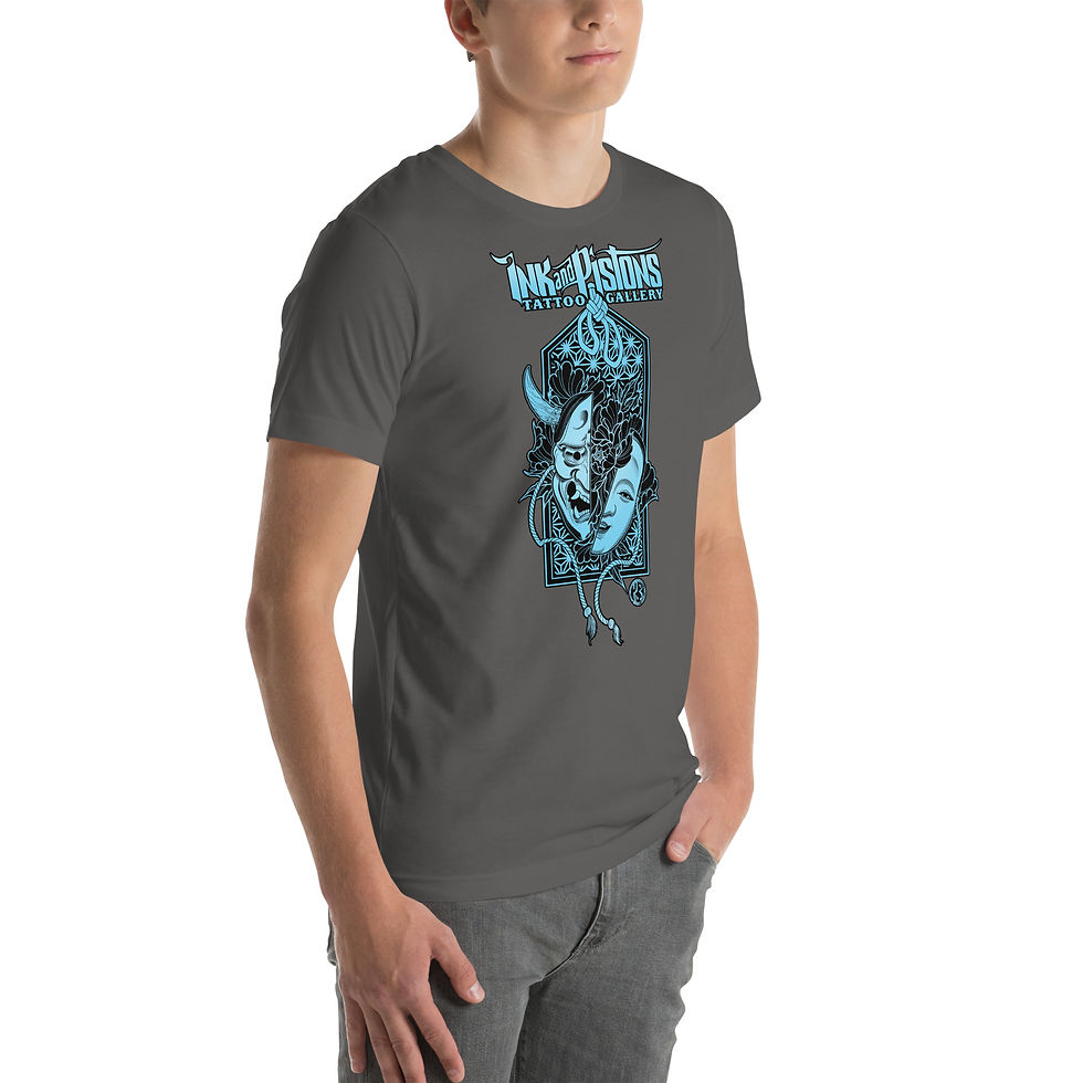 Thumbnail: Onamori Hannya and Onna Masks - Unisex T Shirt