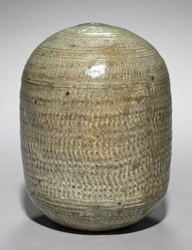 Korea Wine Cask with Stamped Floral Deco