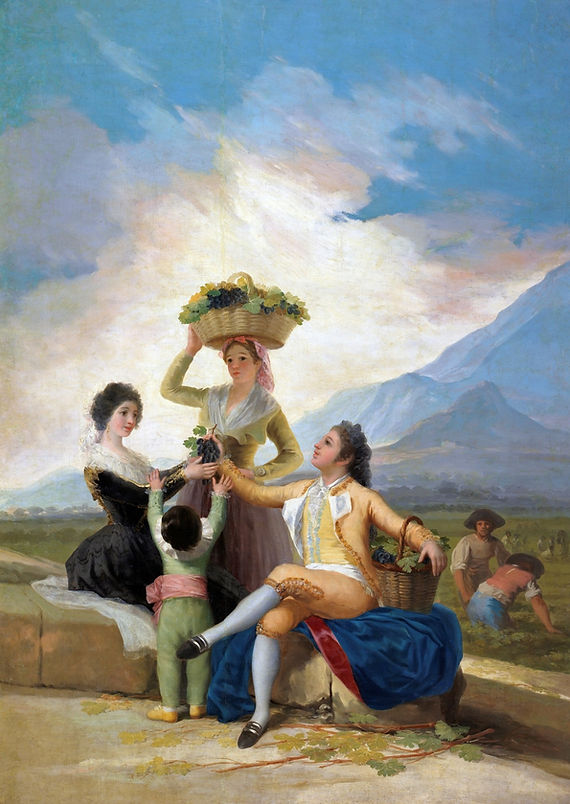 The Grape Harvest or Autumn, Francisco de Goya, 1786/87 - Museo del Prado | From Vineyard to Harvest | Wine and Painting | The Virtual Wine Museum
