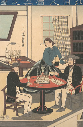 A Foreigner s Wine Party from an untitled series of foreigners at home 1860 Met DP148008.j