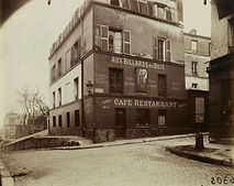 Eugène Atget, Cabaret « aux billards en bois », « au franc buveur », r. St-Rustique, Montmartre, 18e arr., 1922 - Musée Carnavalet, Paris | Le Musée Virtuel du Vin - The Virtual Wine Museum