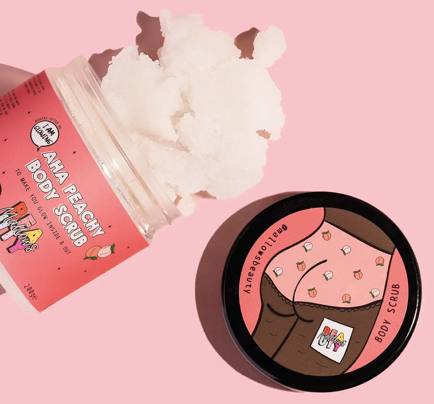 Gommage Corporel Raffermissant AHA à la Pêche Pour les Cuisses et les Fesses 🍑