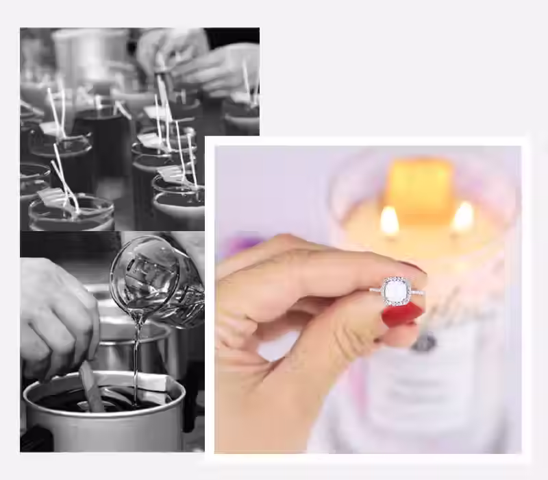 Miniature : Bougie de Luxe Parfumée "Tahitian Twilight " + Bijou Surprise 💎