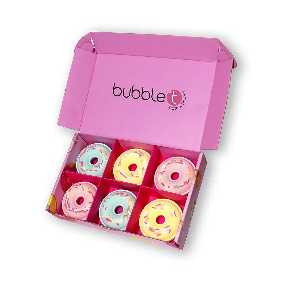 Miniature : Coffret Cadeau Donut Bath Bomb Fizzer (6 x 58 g)