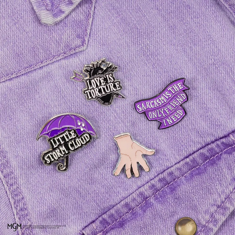 Miniature : Bougie de Luxe "Wednesday"+ Bijou Surprise ! "Sarcasm Is The Only Friend I Need"