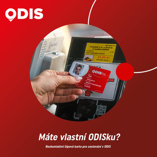 Čipová karta ODISka pro bezkontaktní placení v integrovaném dopravním systému Ostravska