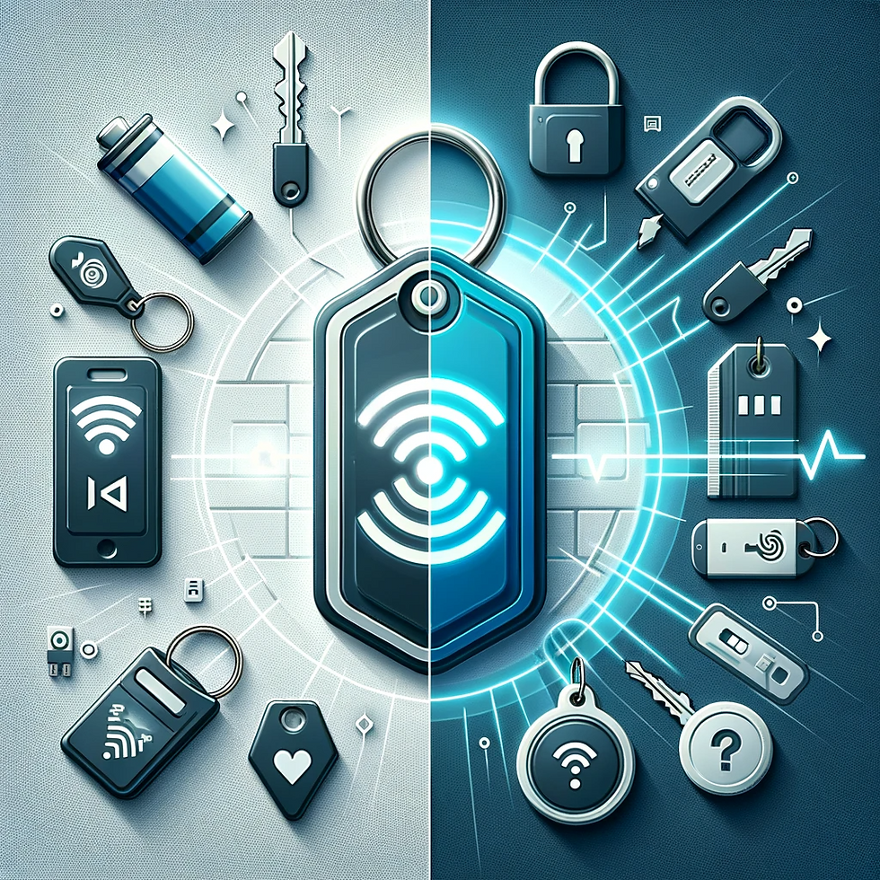 Porovnání pasivních a aktivních RFID klíčenek