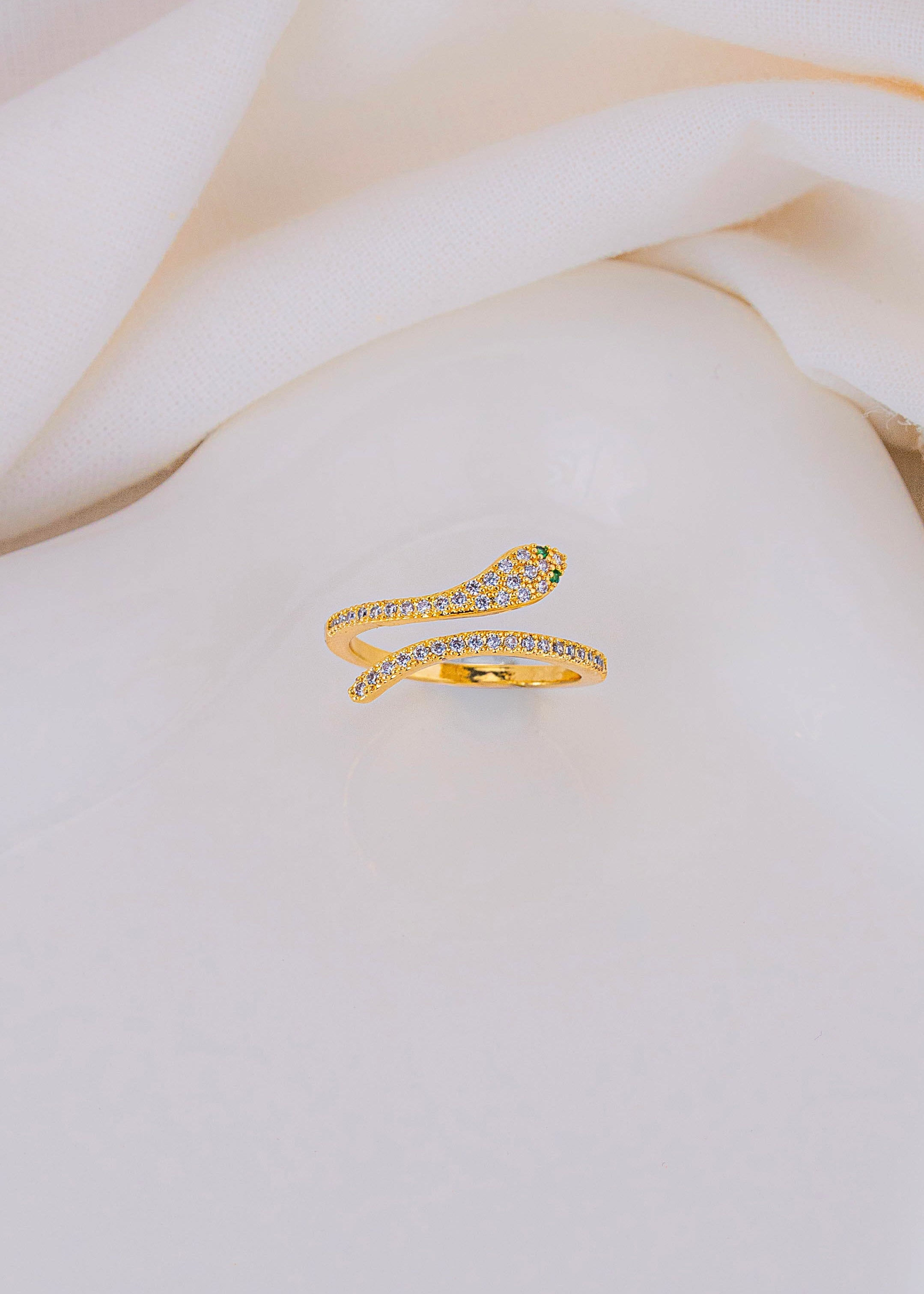 ANILLO SERPIENTE DORADO